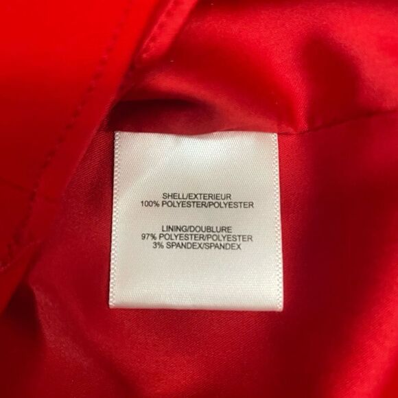 NWT Belle Badgley Mischka Women's Red Weasy Caped Mini Dress Size 0 - Picture 10 of 11